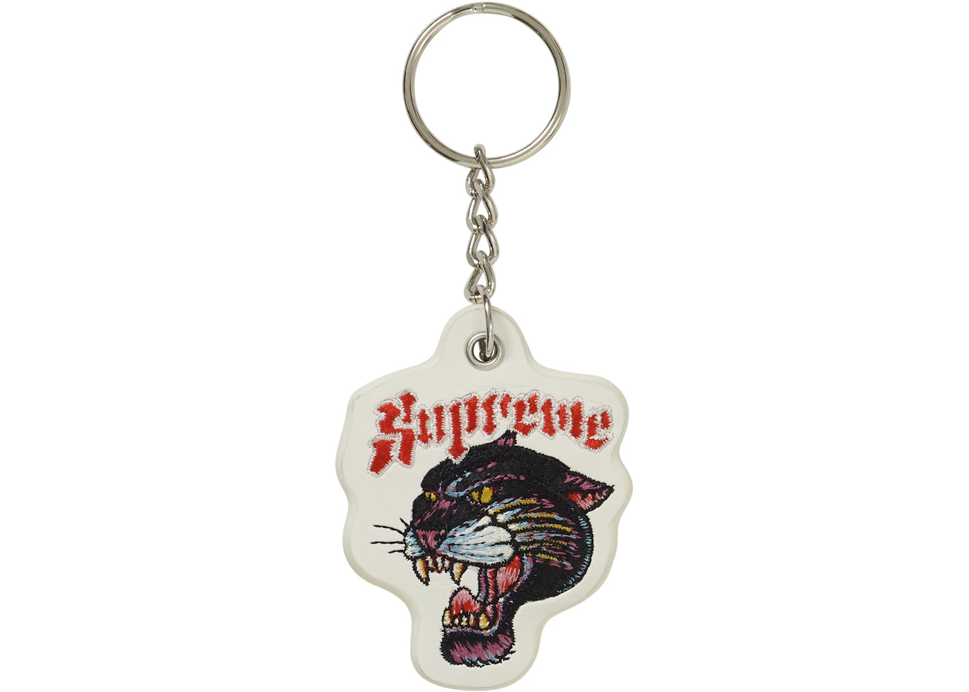 Supreme Panther Keychain White