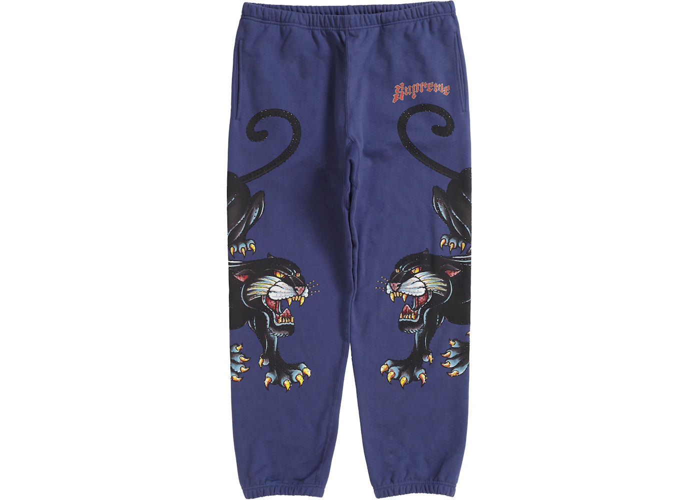 Supreme Panther Sweatpant Washed Navy