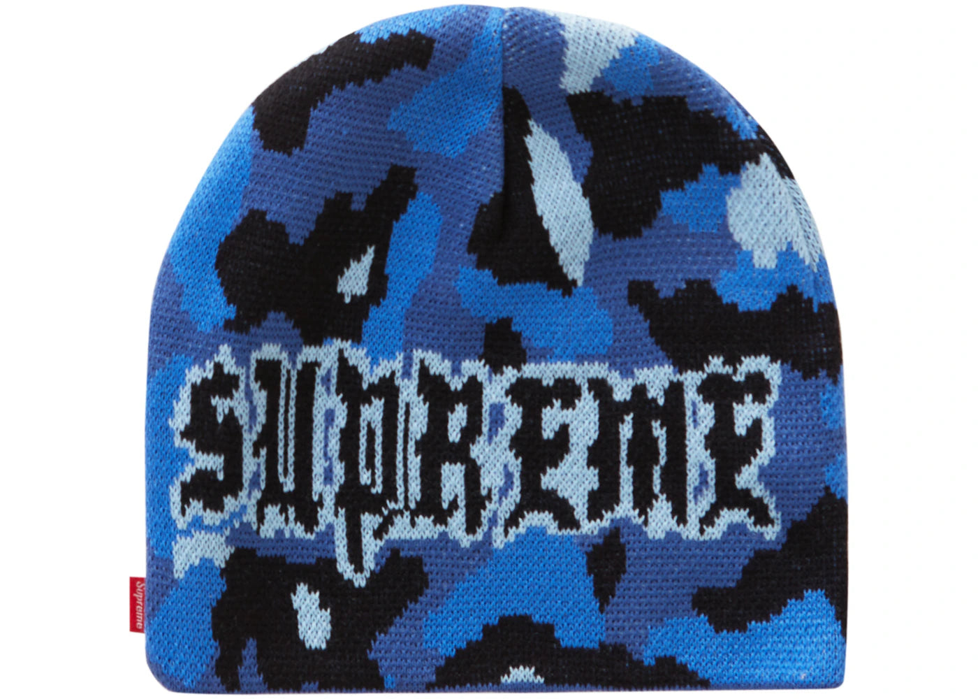 Supreme Paris Camo Beanie Blue Camo