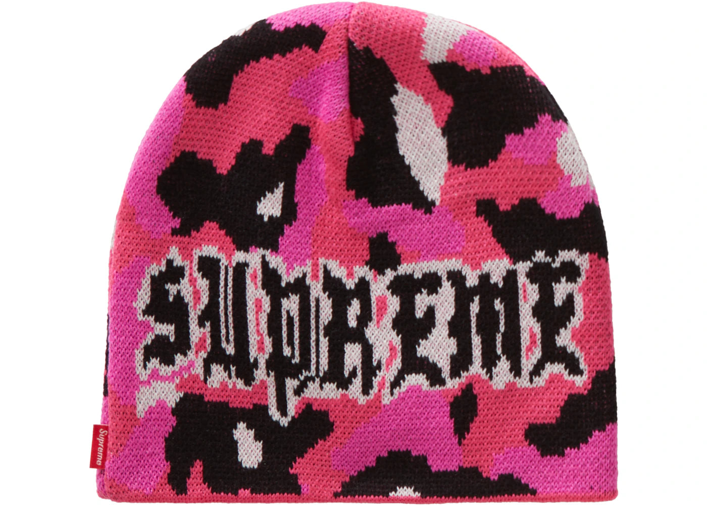 Supreme Paris Camo Beanie Pink Camo