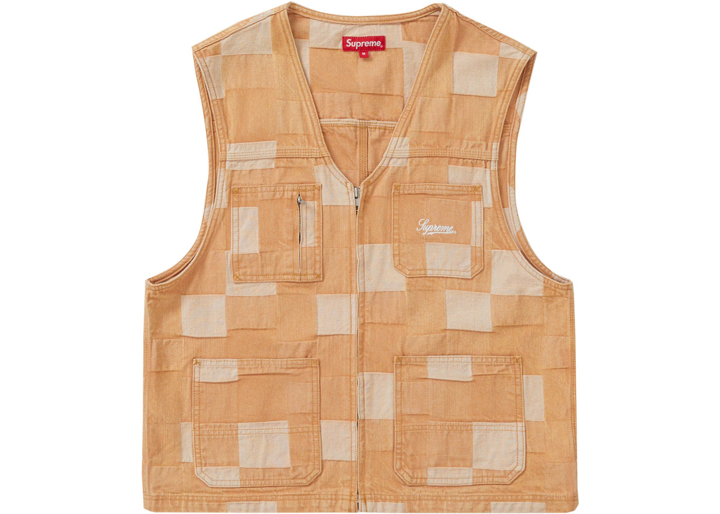 Supreme Patched Denim Vest Rust