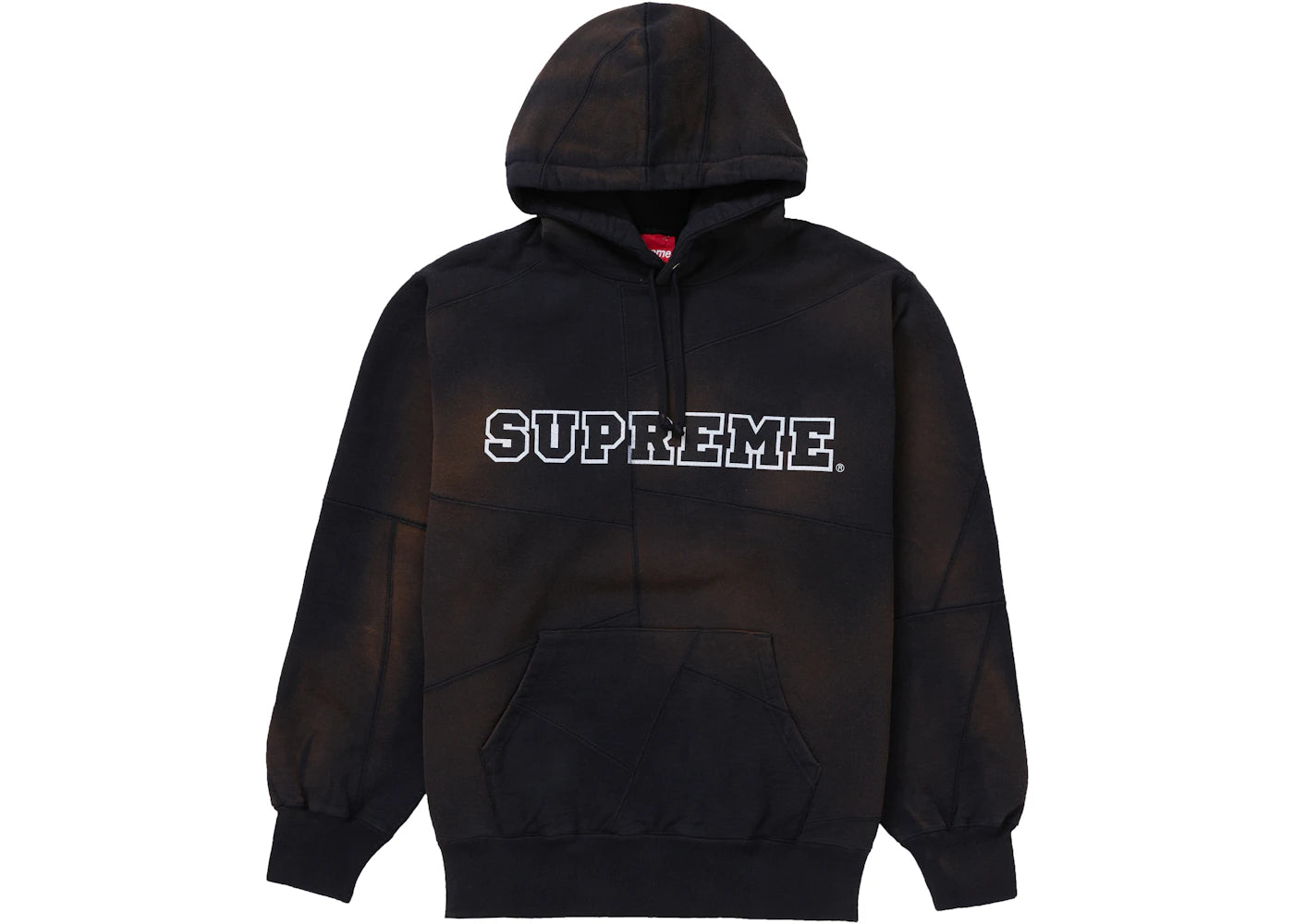 Supreme Patchwork Hooded Sweatshirt Black
