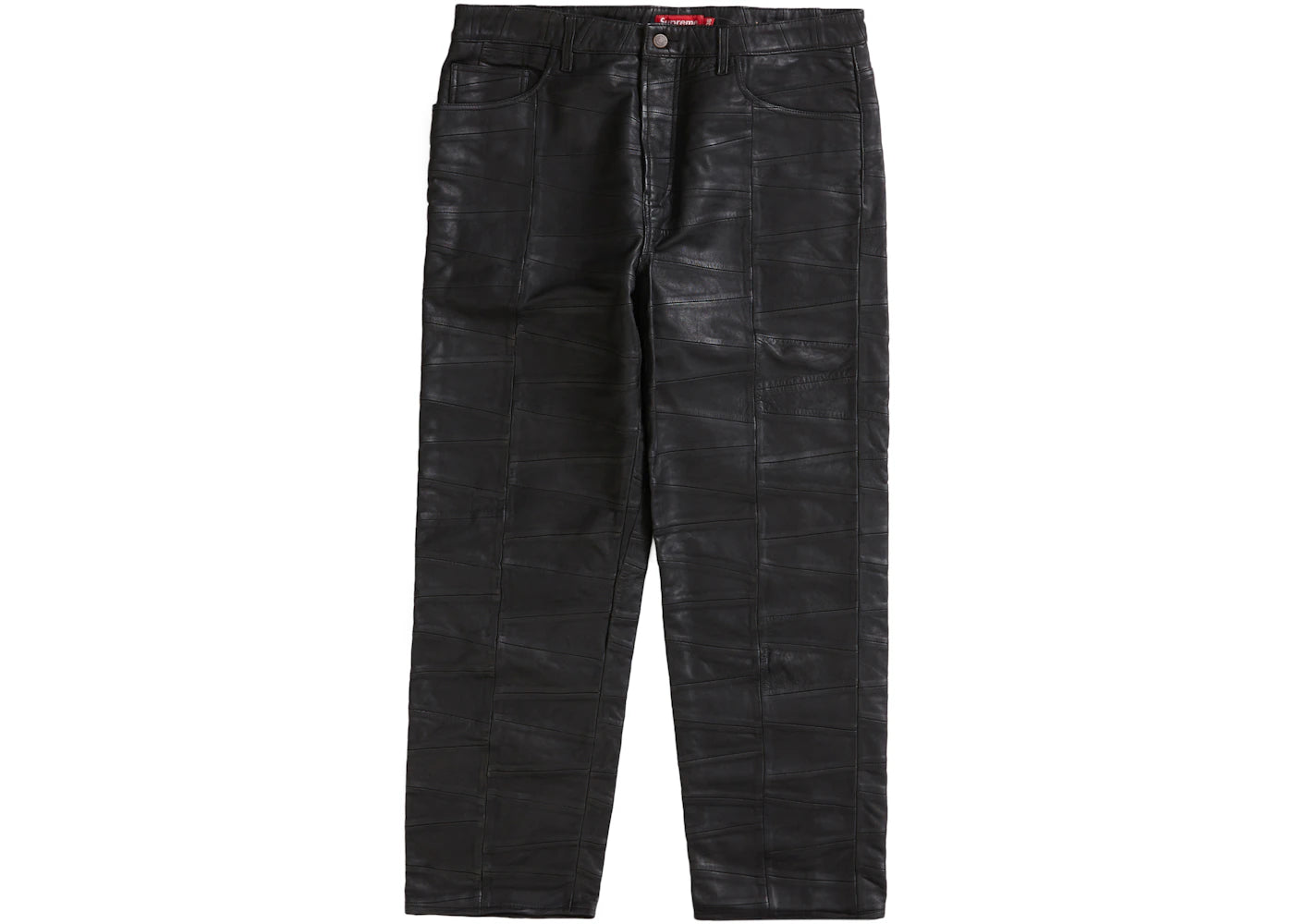 Supreme Patchwork Leather 5-Pocket Jean Black