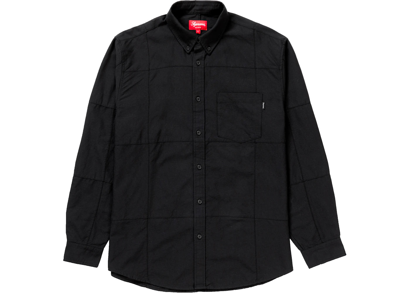 Supreme Patchwork Oxford Shirt Black