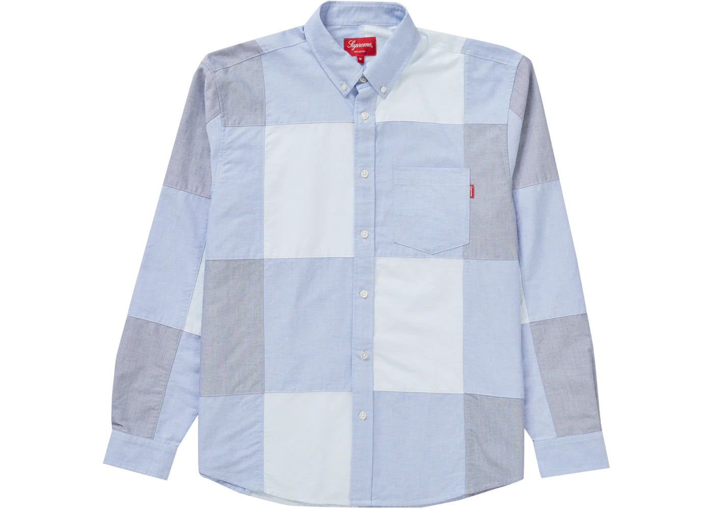 Supreme Patchwork Oxford Shirt Blue