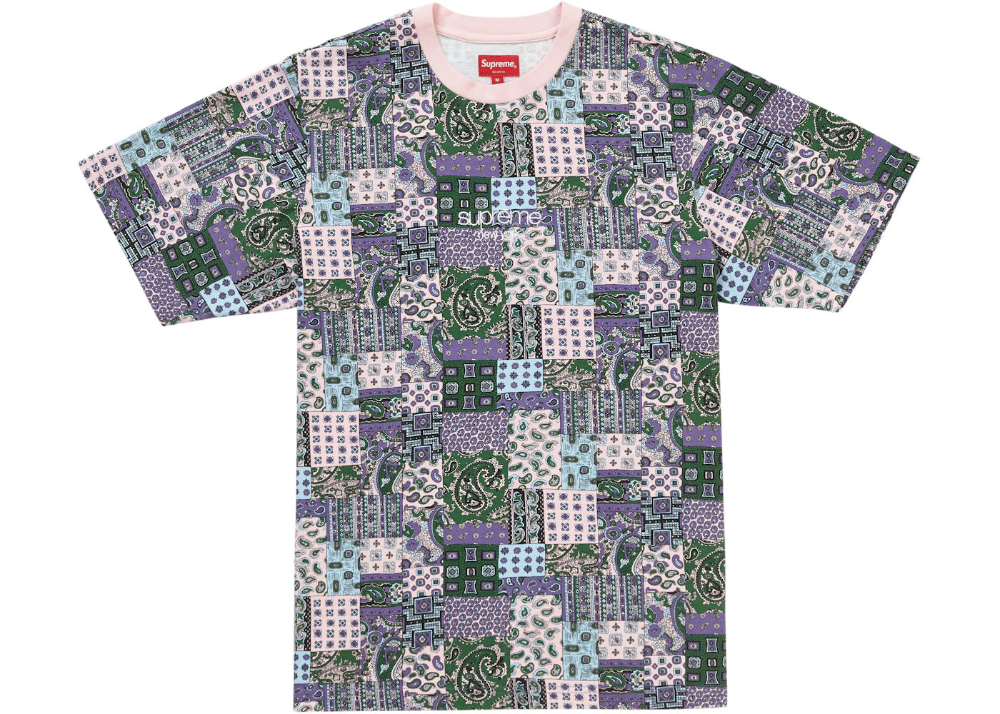 Supreme Patchwork Paisley S/S Top Pink