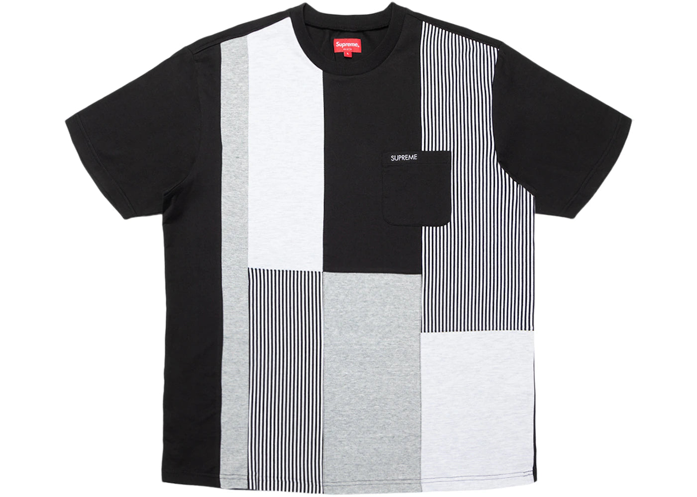 Supreme Patchwork Pocket Tee Black