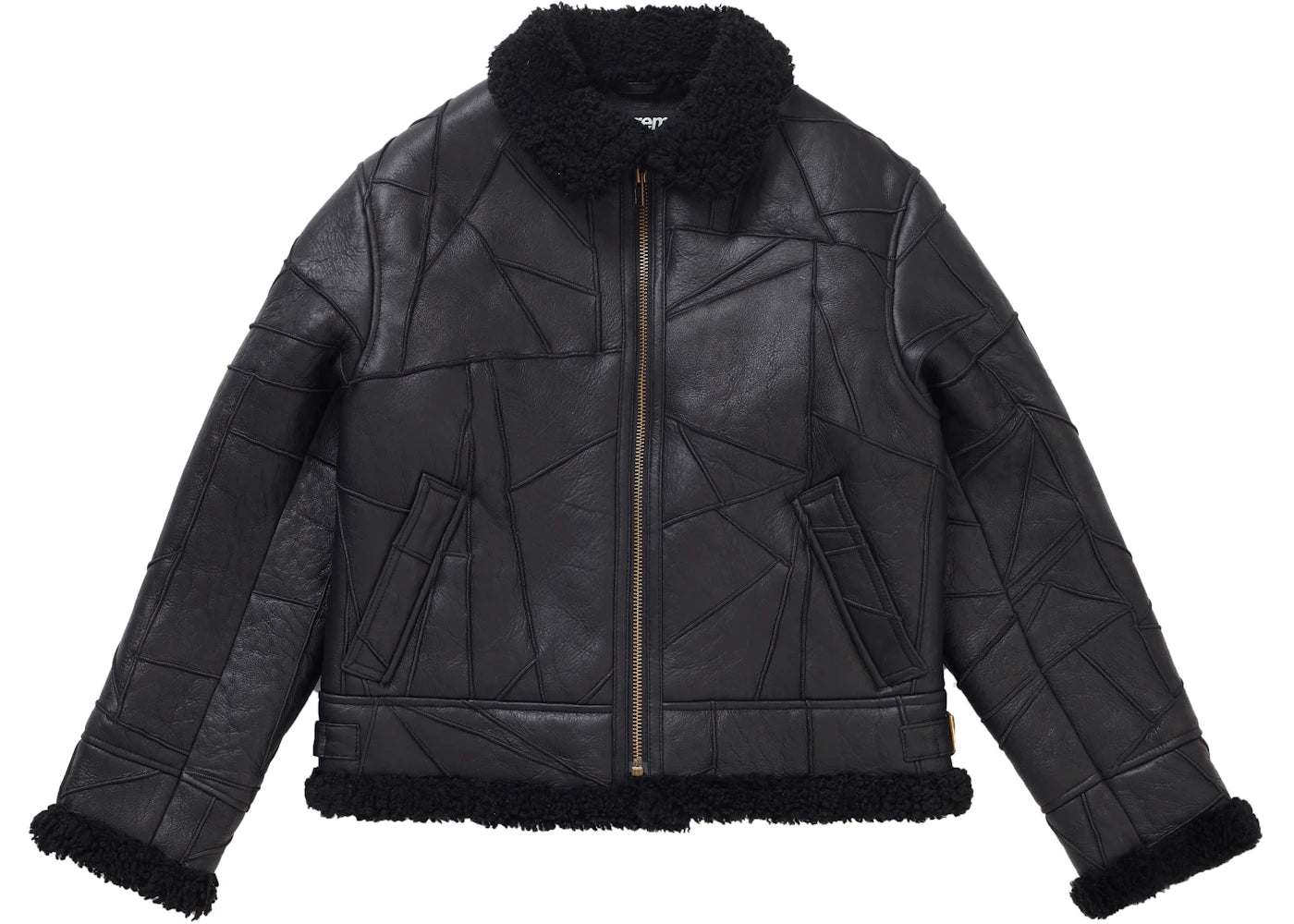 Supreme Patchwork Shearling B-3 Jacket Black