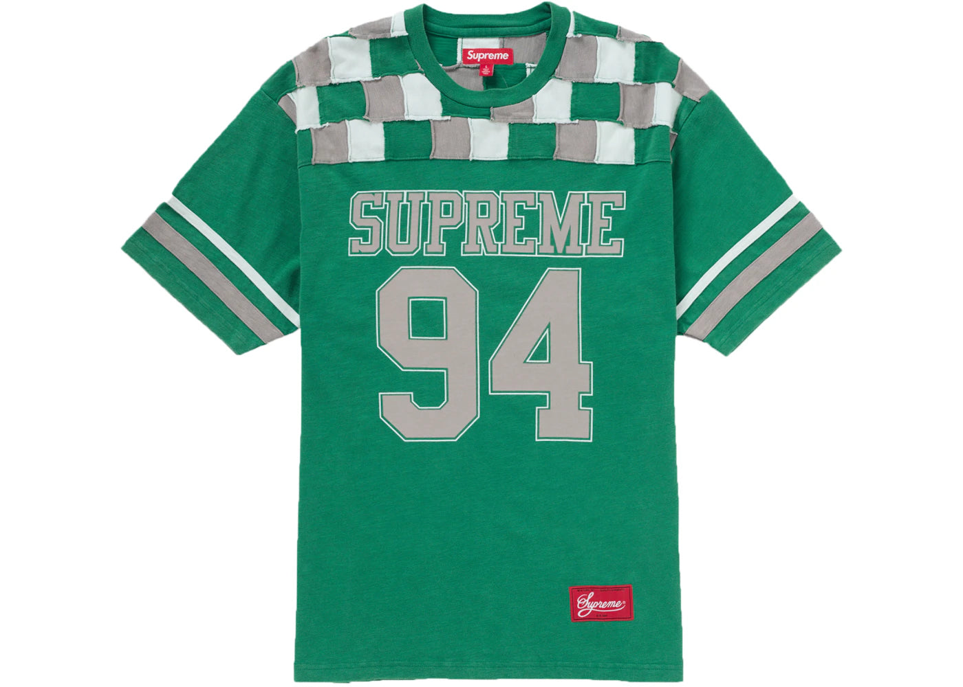 Supreme Patchwork Yoke Football Top Green