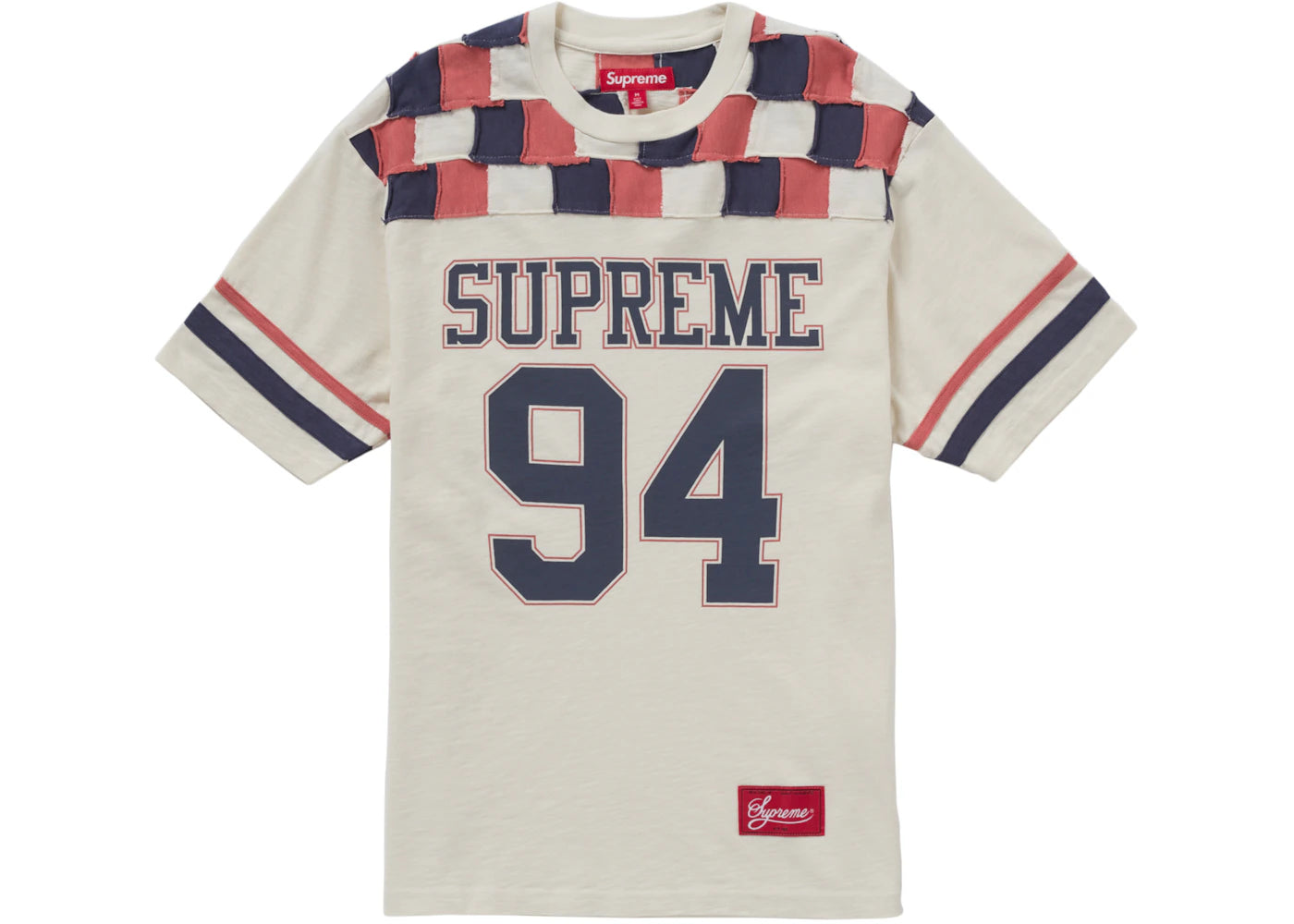 Supreme Patchwork Yoke Football Top Stone