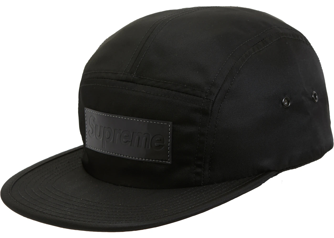 Supreme Patent Leather Patch Camp Cap Black