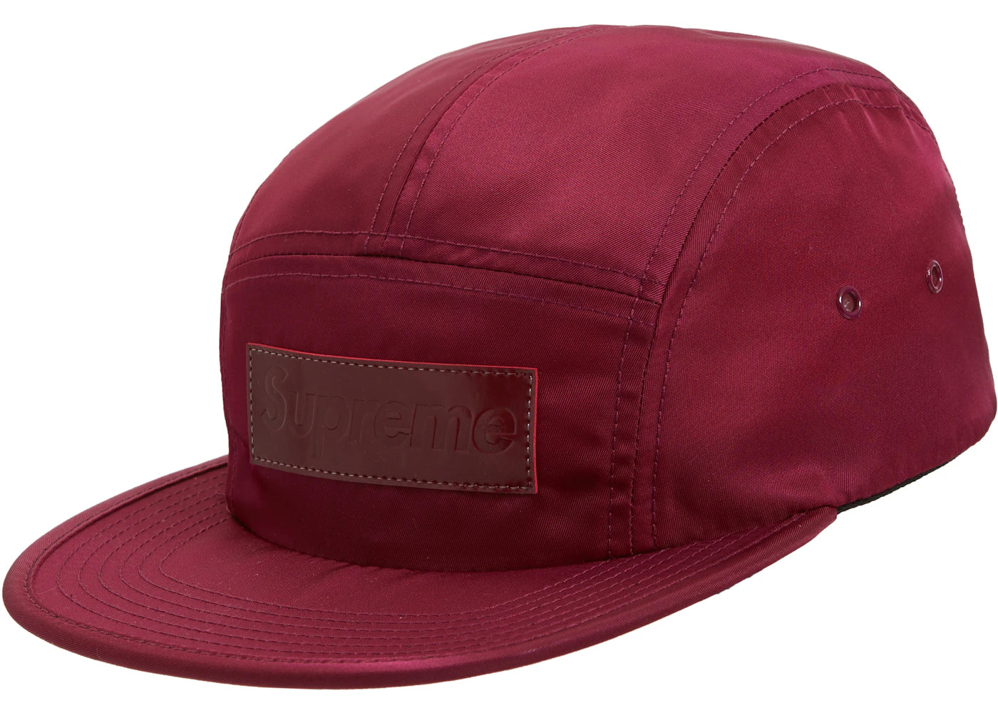 Supreme Patent Leather Patch Camp Cap Plum