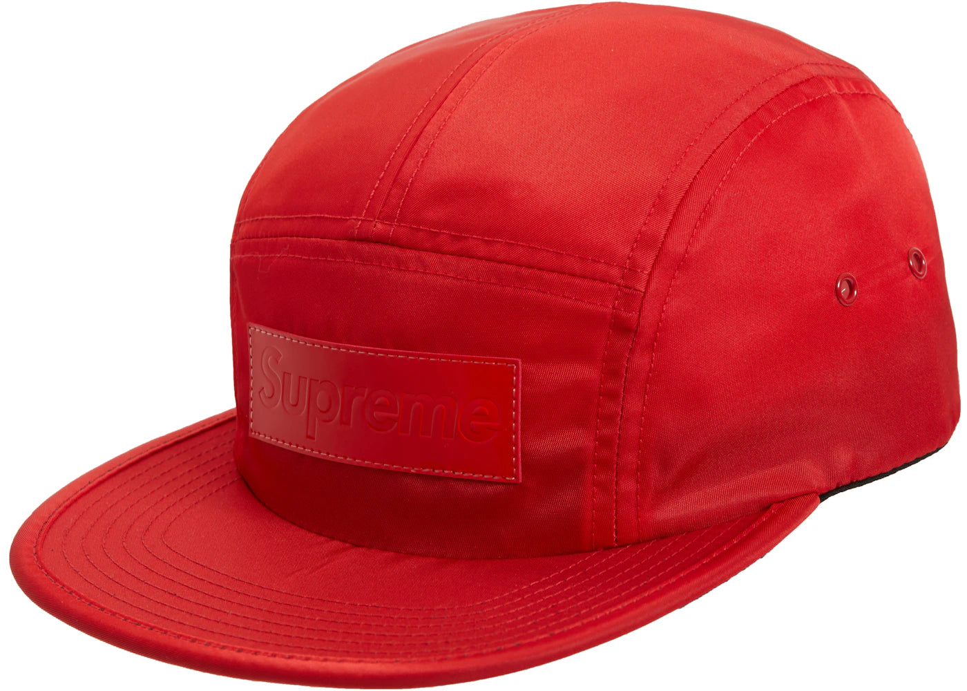 Supreme Patent Leather Patch Camp Cap Red