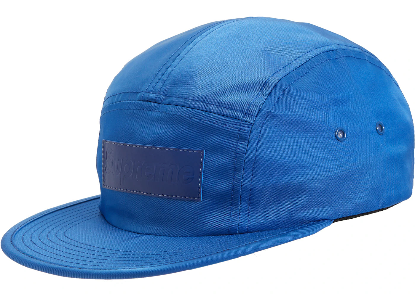 Supreme Patent Leather Patch Camp Cap Royal