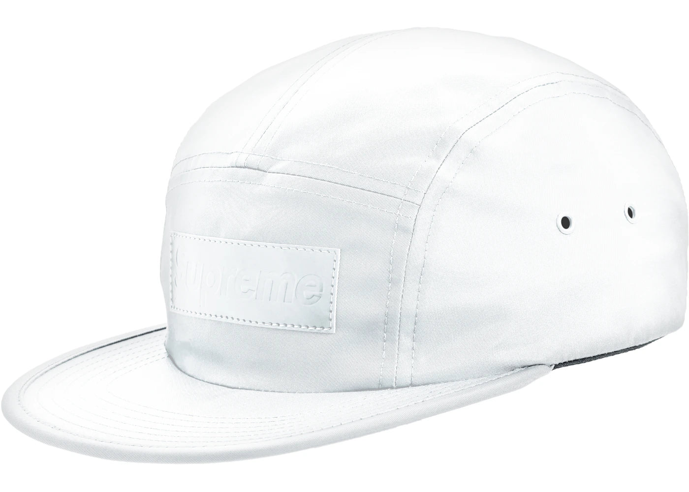 Supreme Patent Leather Patch Camp Cap White