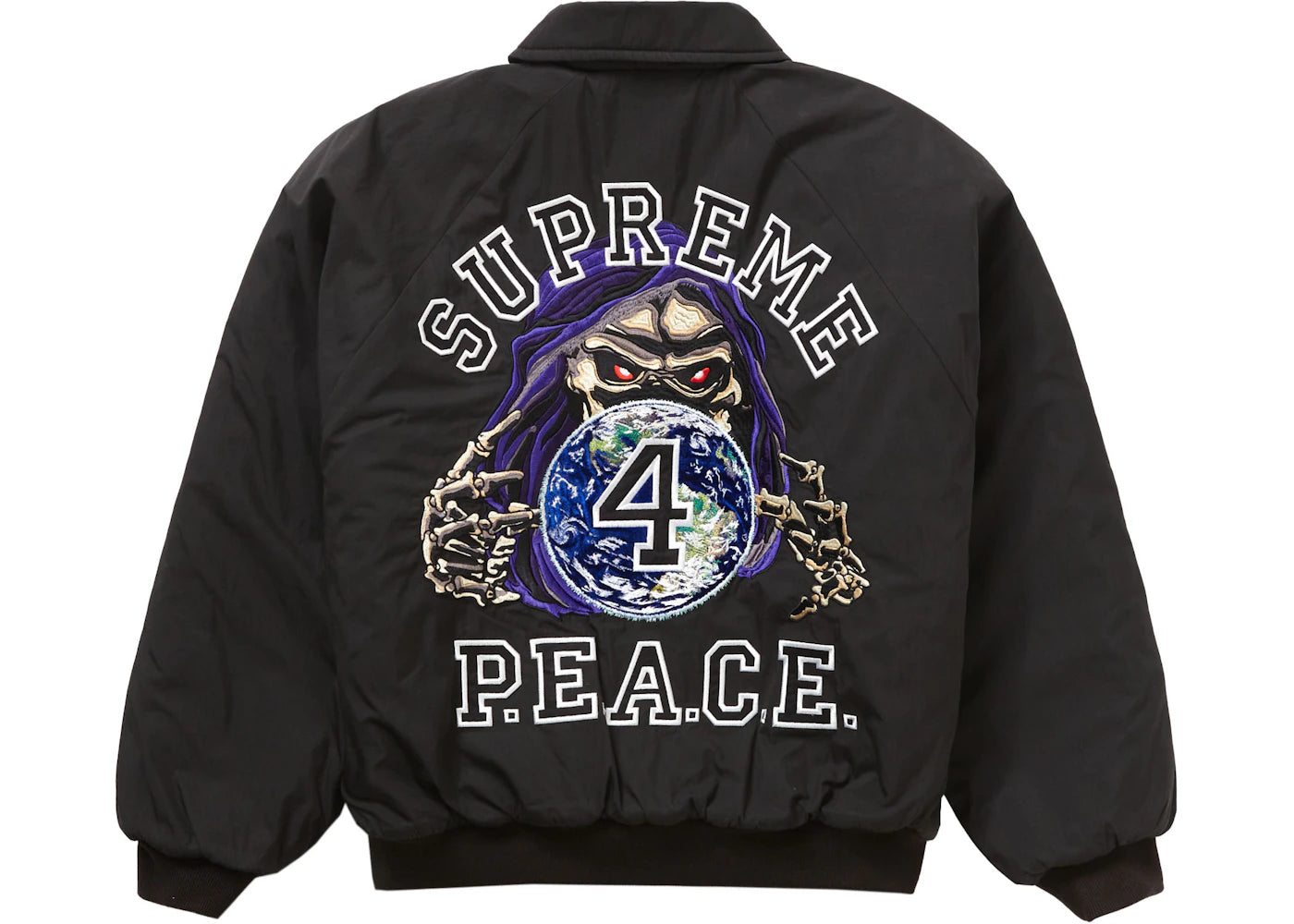 Supreme Peace Embroidered Work Jacket Black