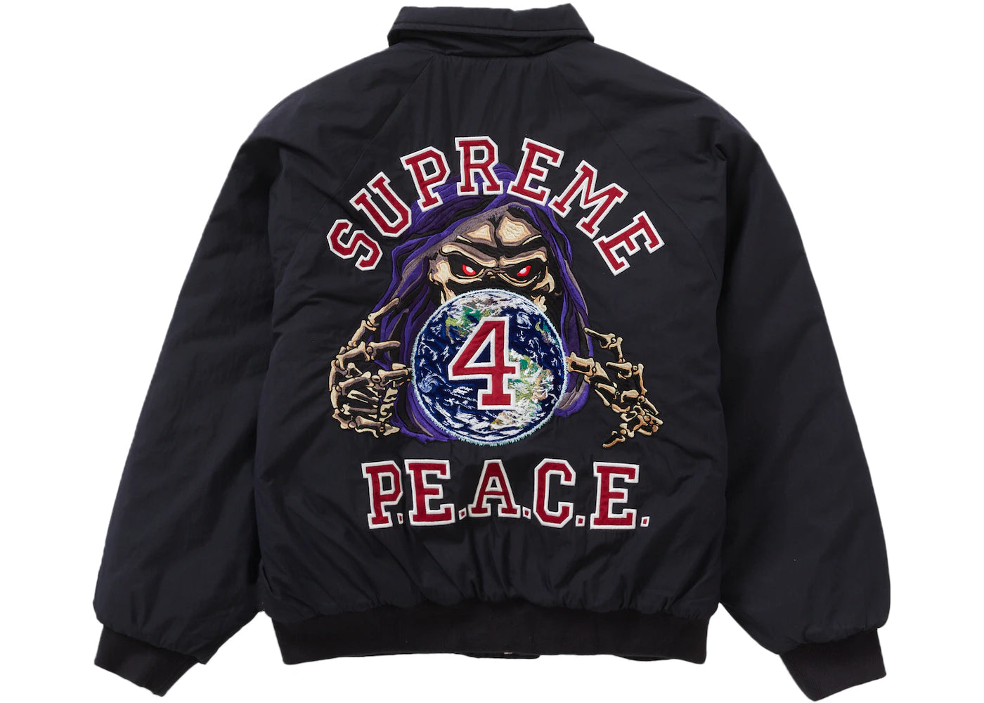 Supreme Peace Embroidered Work Jacket Navy