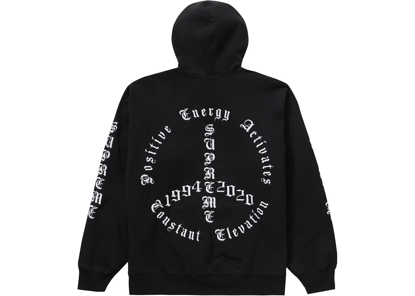 Supreme Peace Hooded Sweatshirt Black