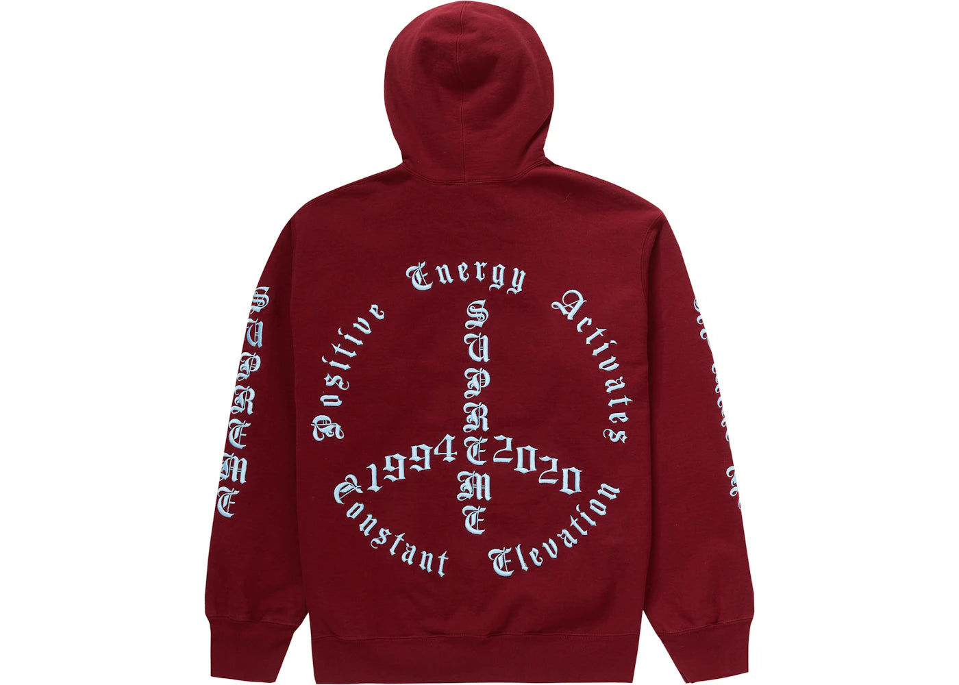 Supreme Peace Hooded Sweatshirt Cardinal
