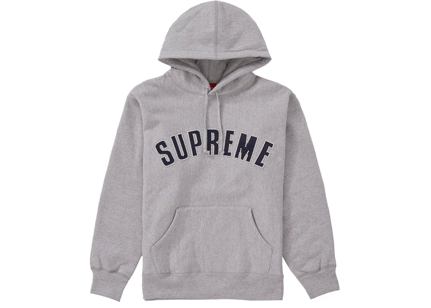 Supreme Pearl Logo Hooded Sweatshirt Heather Grey