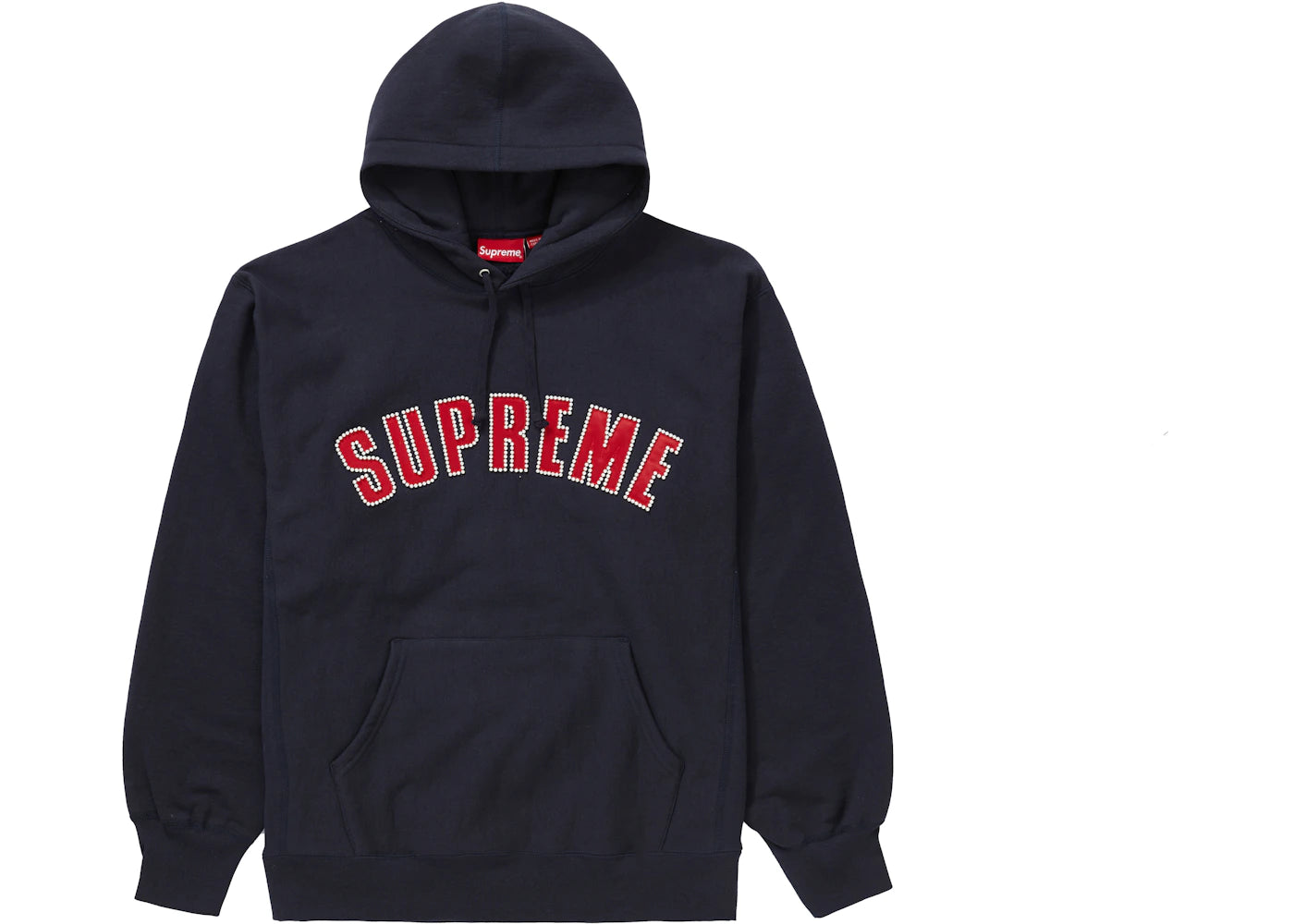 Supreme Pearl Logo Hooded Sweatshirt Navy