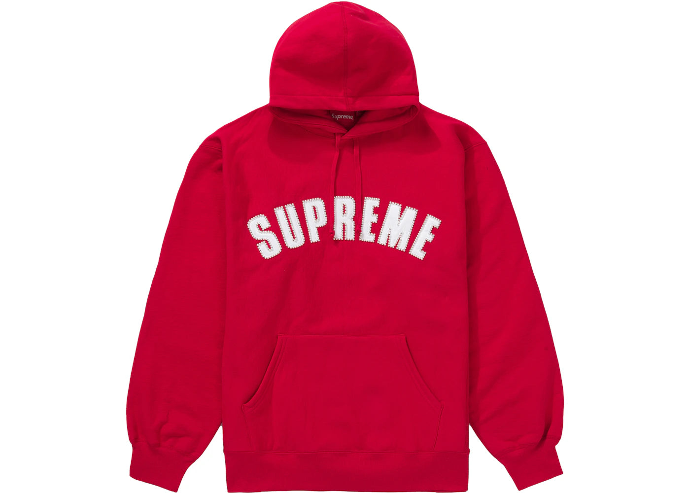 Supreme Pearl Logo Hooded Sweatshirt Red