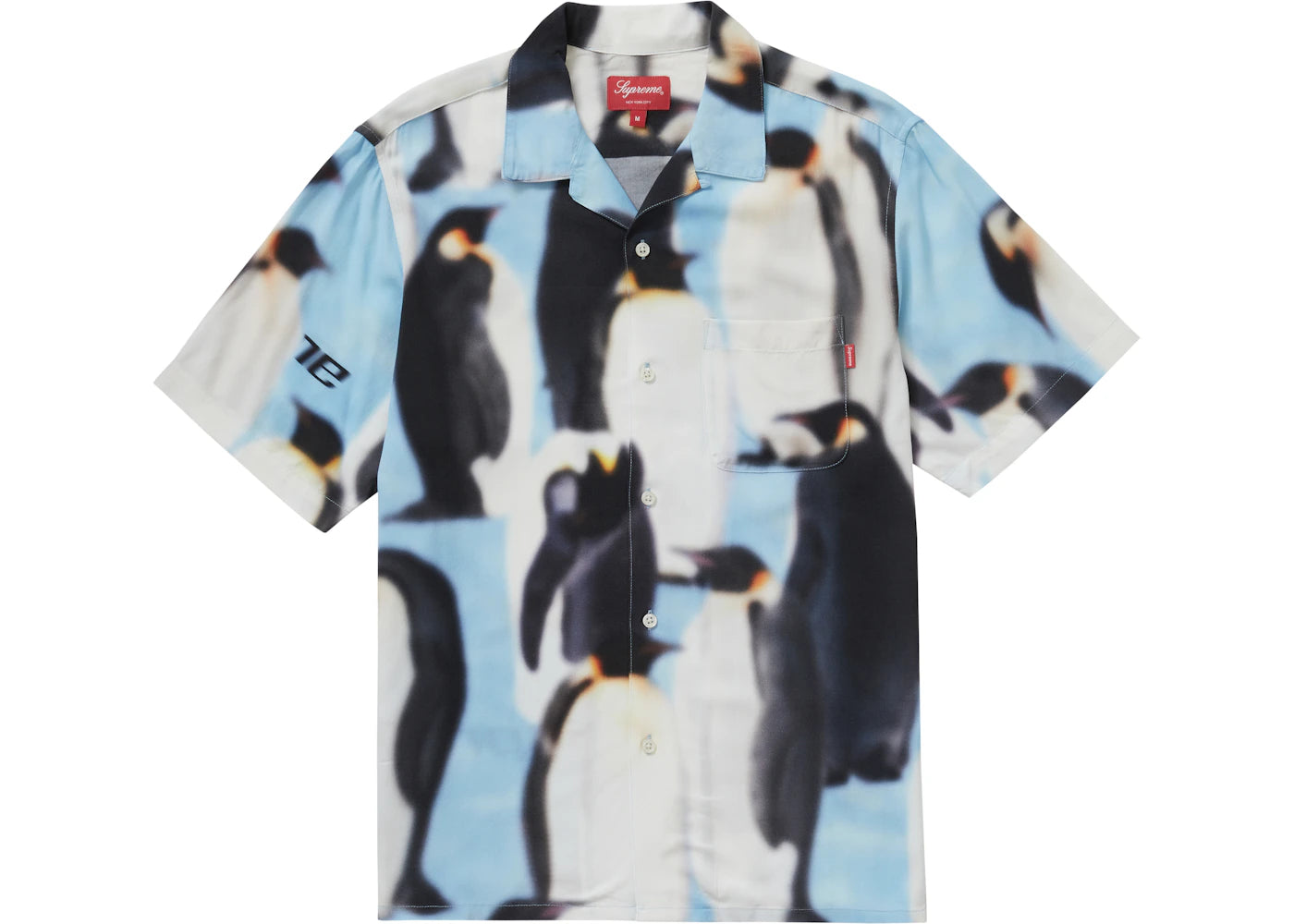 Supreme Penguins Rayon S/S Shirt Blue