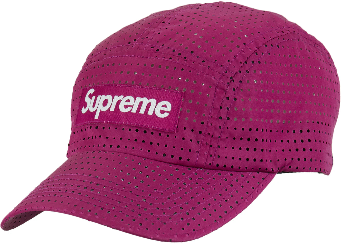 Supreme Perforated Camp Cap (SS22) Magenta