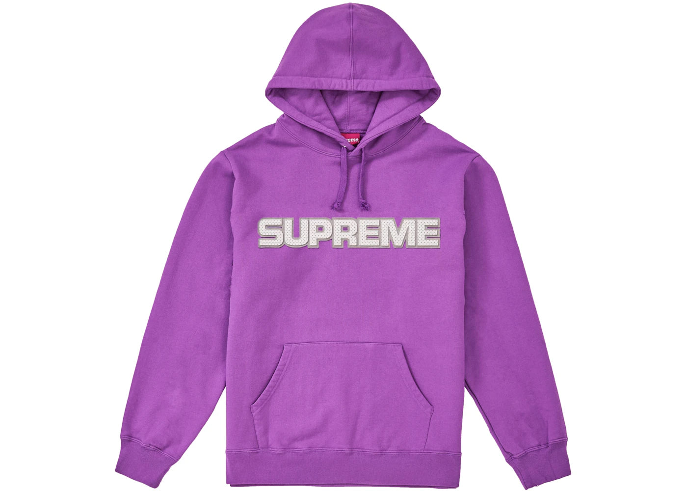 Supreme Perforated Leather Hooded Sweatshirt Violet