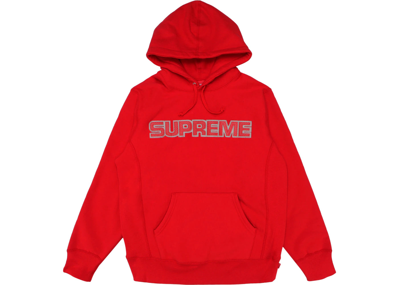 Supreme Perforated Leather Hooded Sweatshirt Red