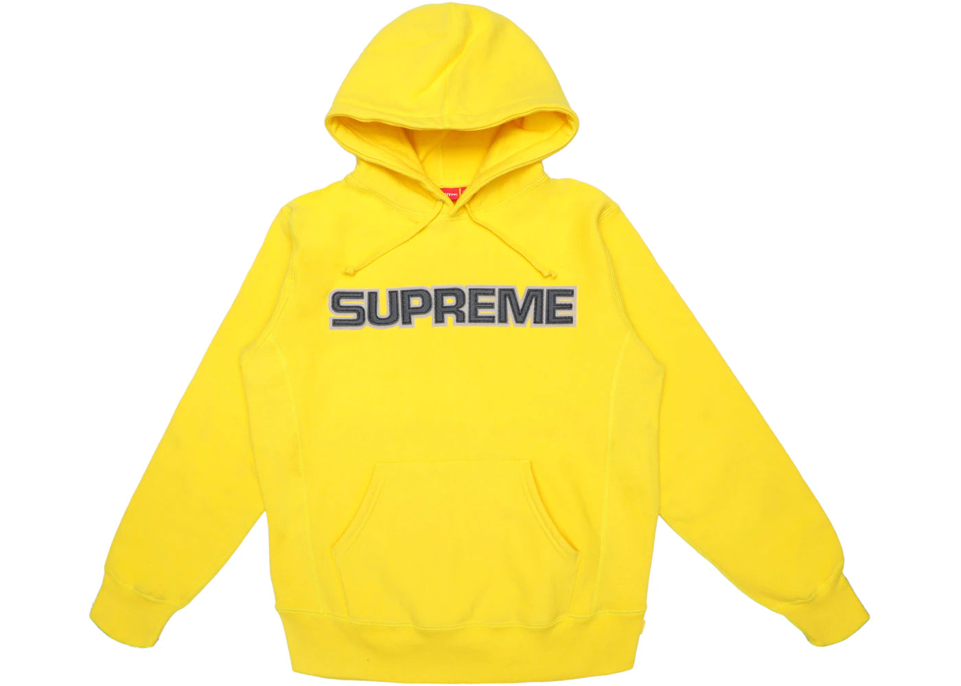 Supreme Perforated Leather Hooded Sweatshirt Yellow