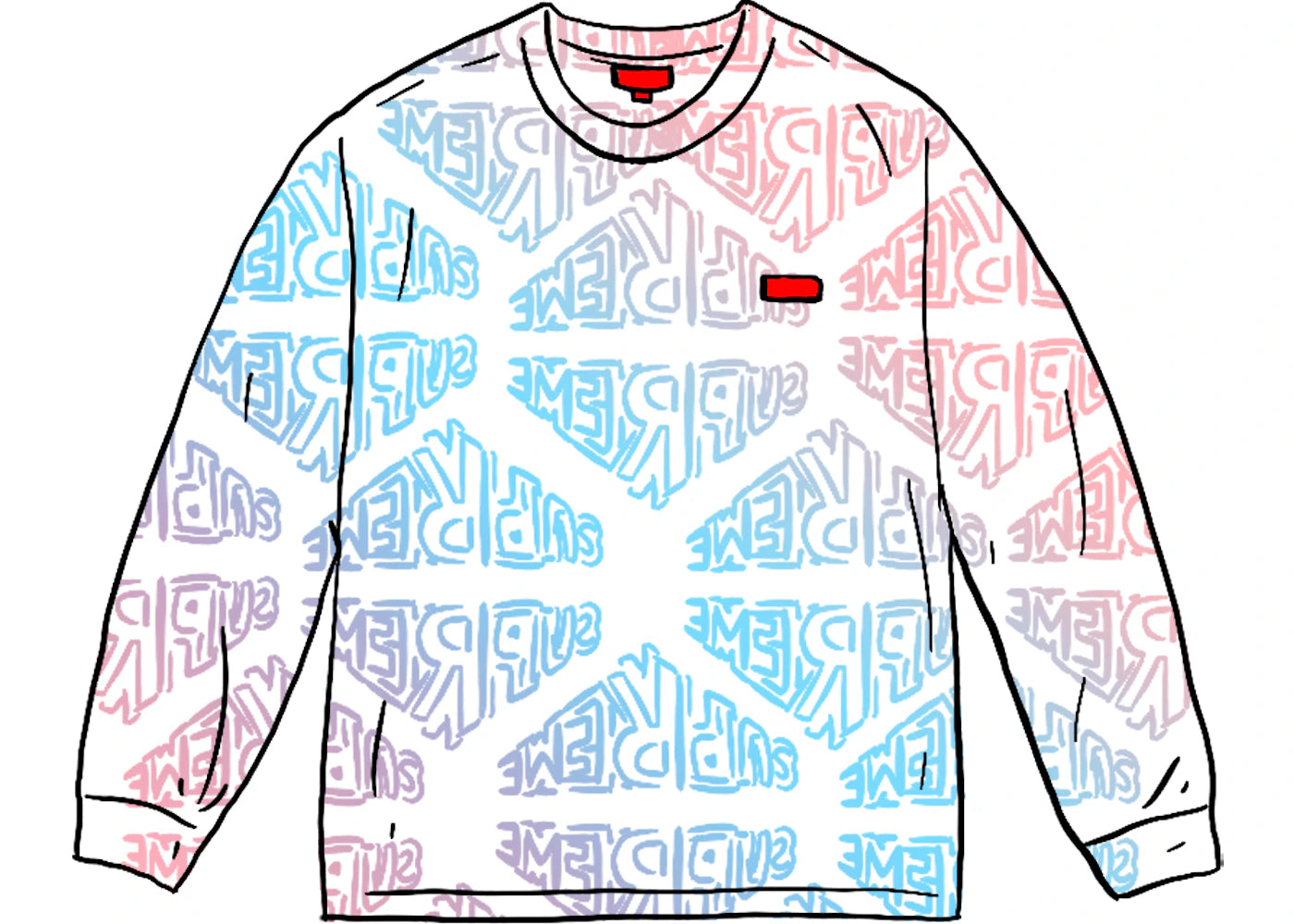 Supreme Perspective L/S Top White