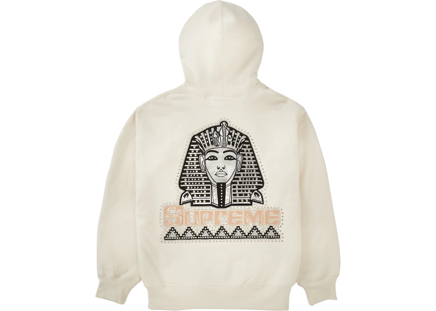 Supreme Pharaoh Studded Hooded Sweatshirt Natural