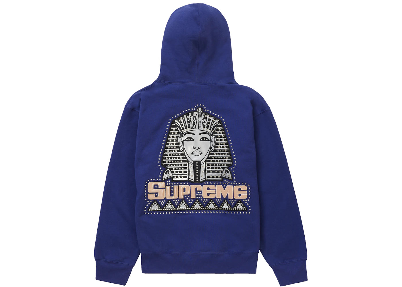 Supreme Pharaoh Studded Hooded Sweatshirt Washed Navy