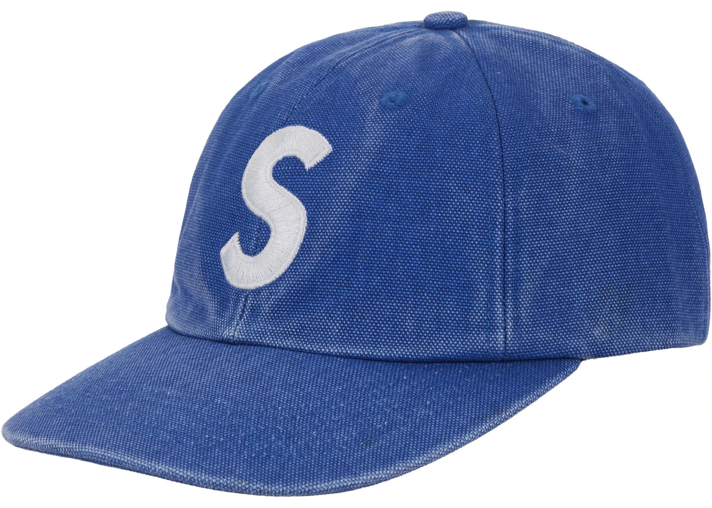 Supreme Pigment Coated Canvas S Logo 6-Panel Blue