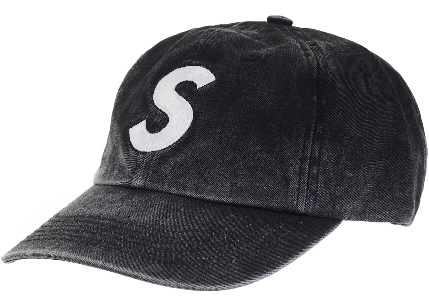 Supreme Pigment Print S Logo 6-Panel (FW23) Washed Black