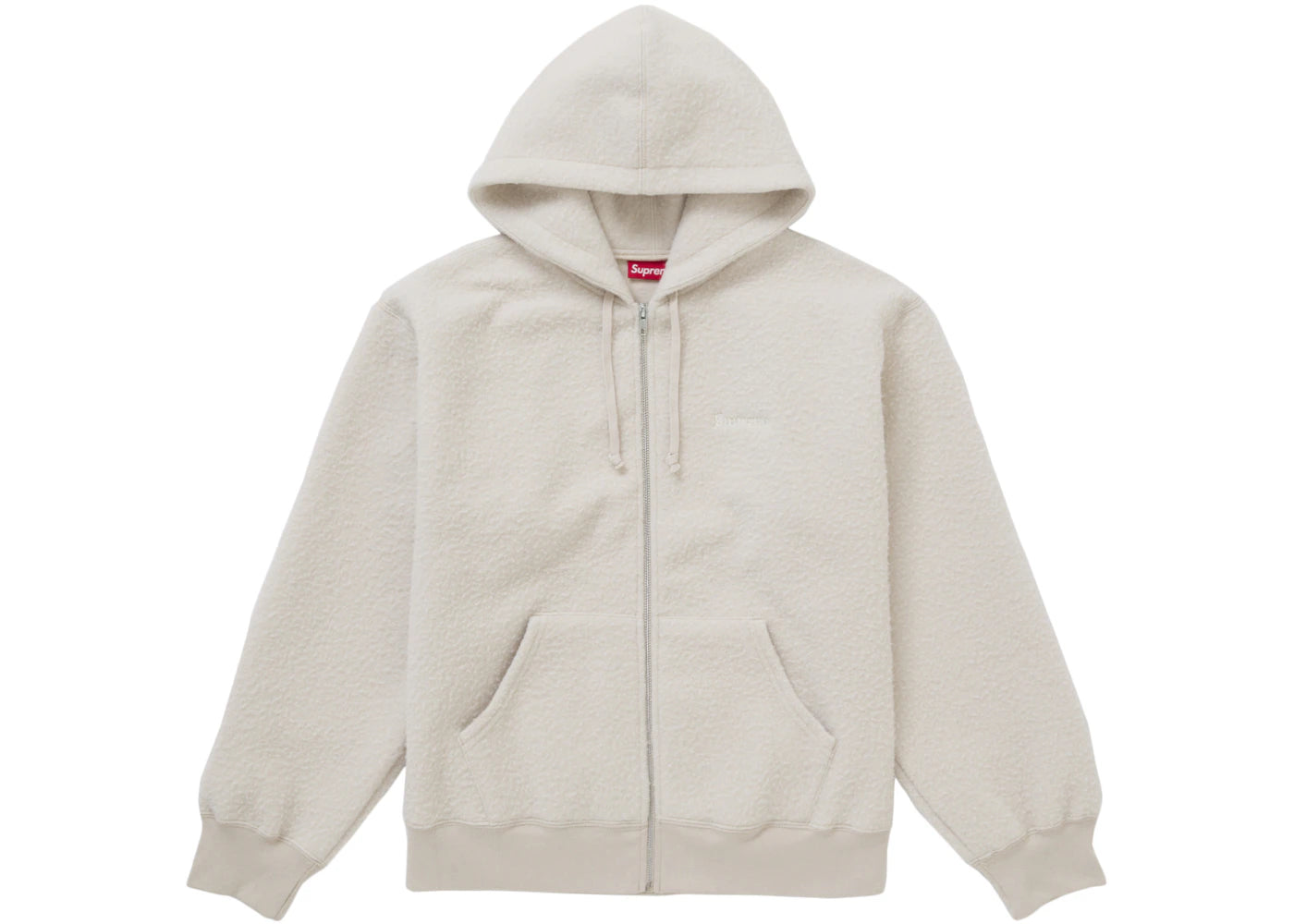 Supreme Pilled Zip Up Hooded Sweatshirt Stone