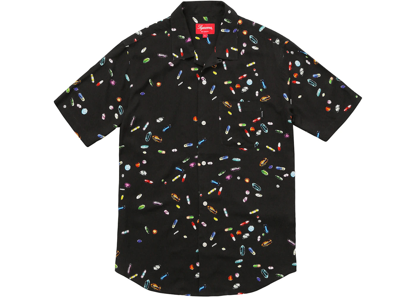 Supreme Pills Rayon Shirt Black
