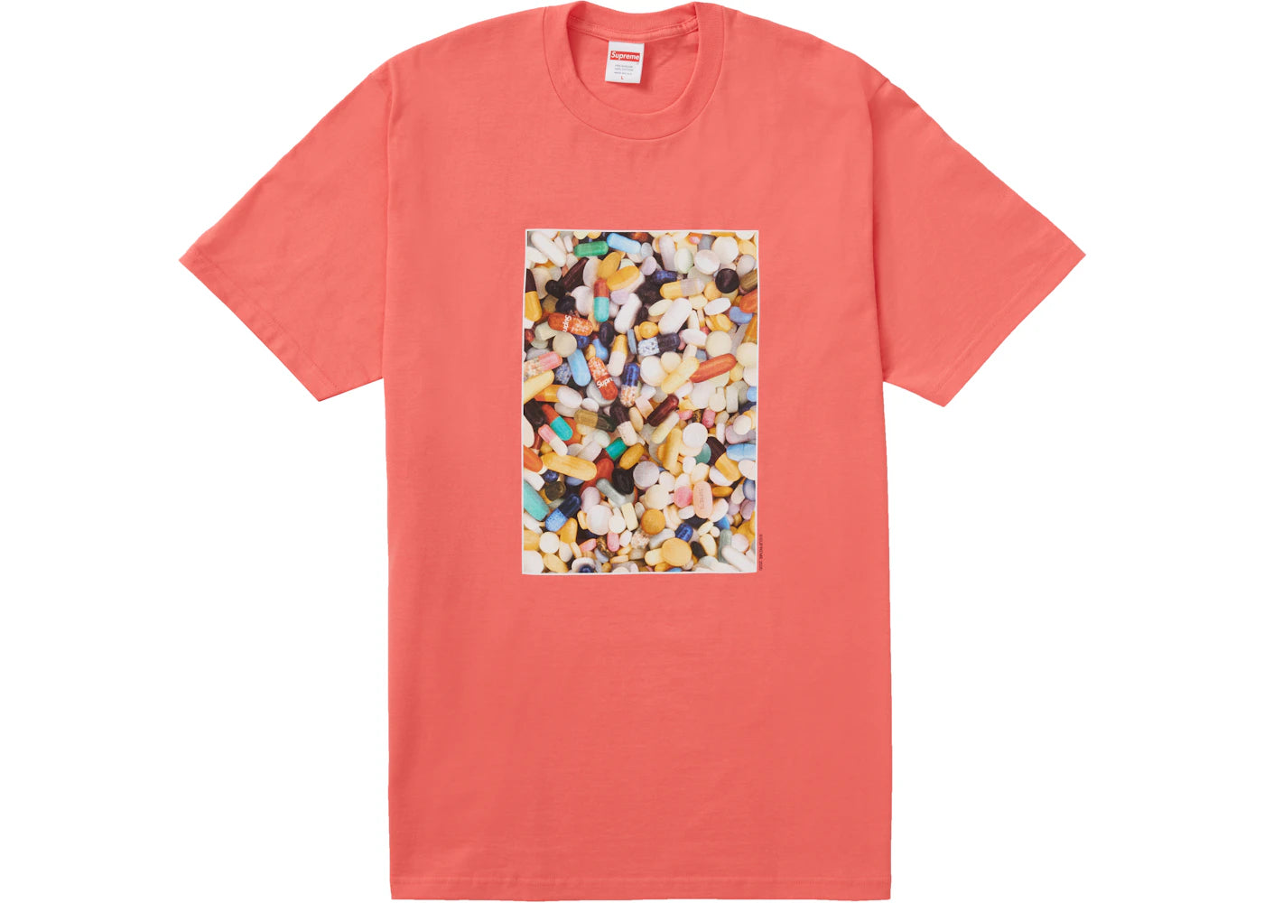 Supreme Pills Tee Bright Coral