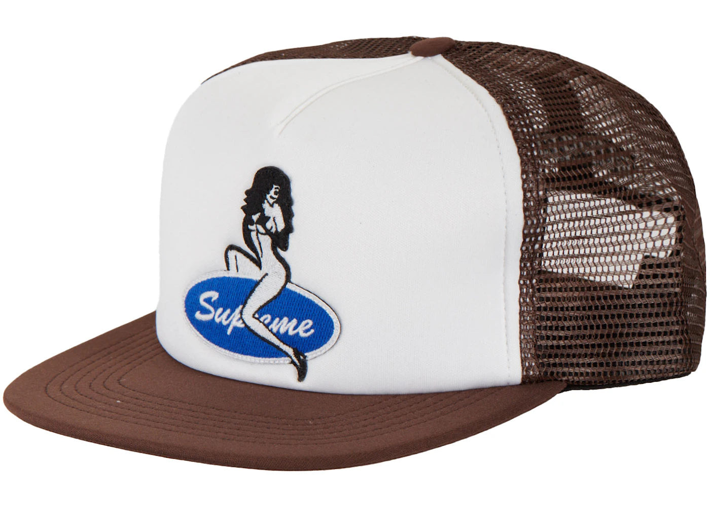 Supreme Pin Up Mesh Back 5-Panel Brown
