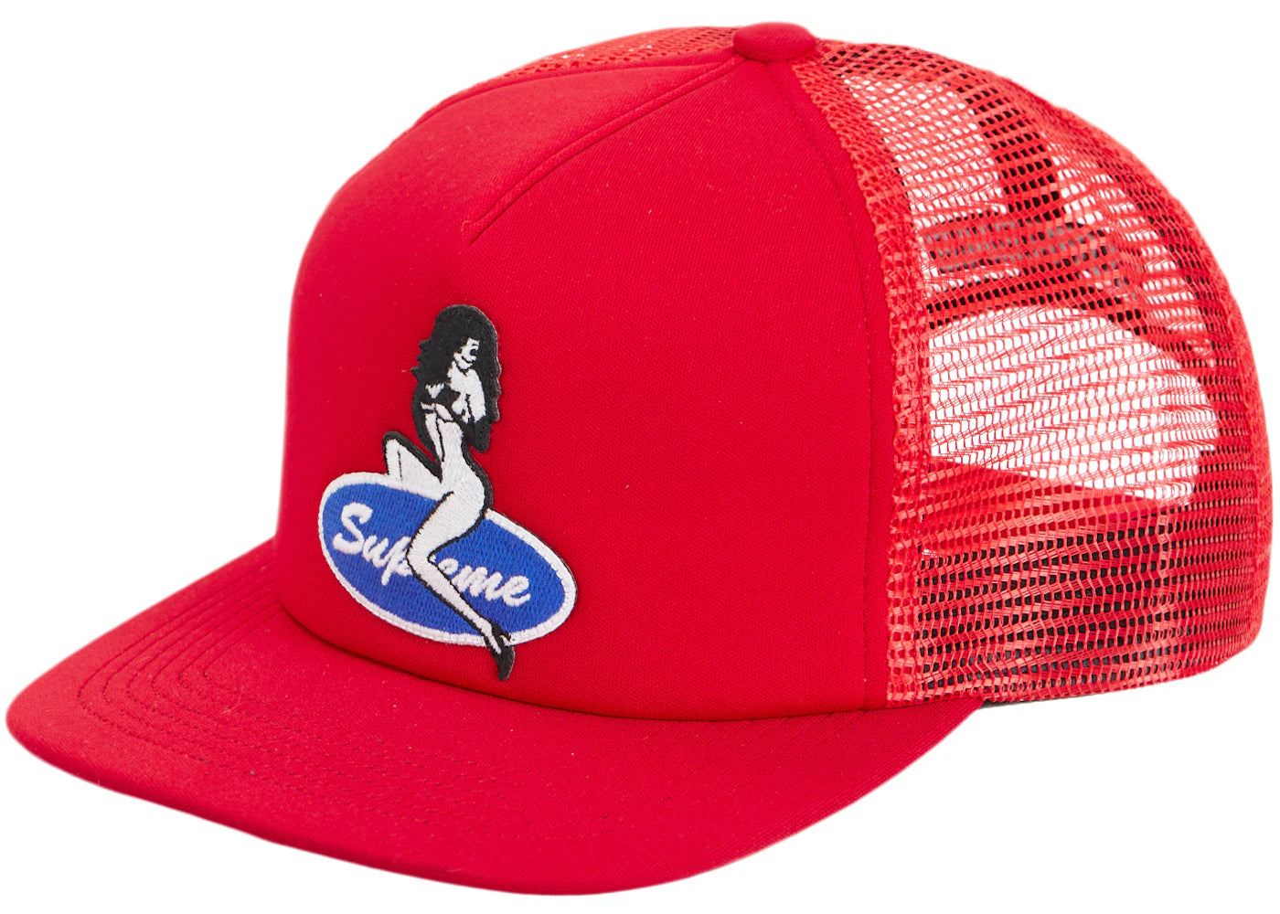 Supreme Pin Up Mesh Back 5-Panel (FW23) Red