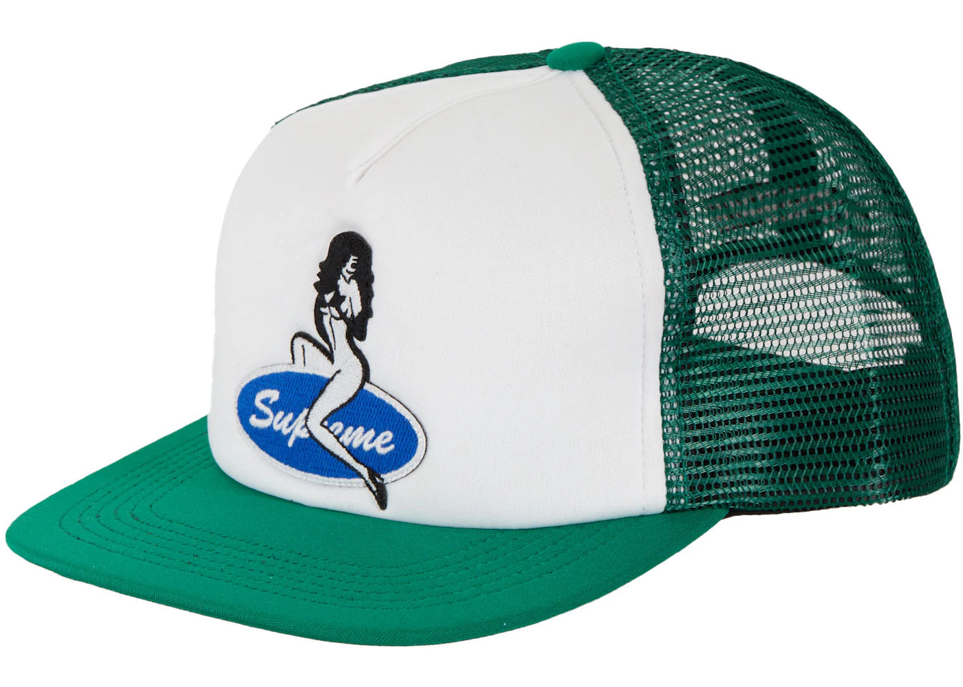 Supreme Pin Up Mesh Back 5-Panel Green