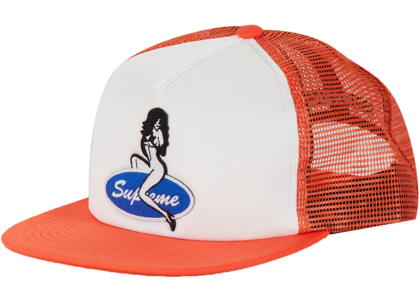Supreme Pin Up Mesh Back 5-Panel Orange
