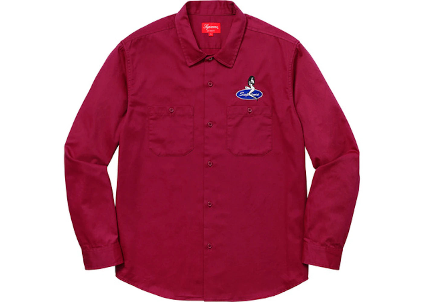 Supreme Pin Up Work Shirt Light Burgundy