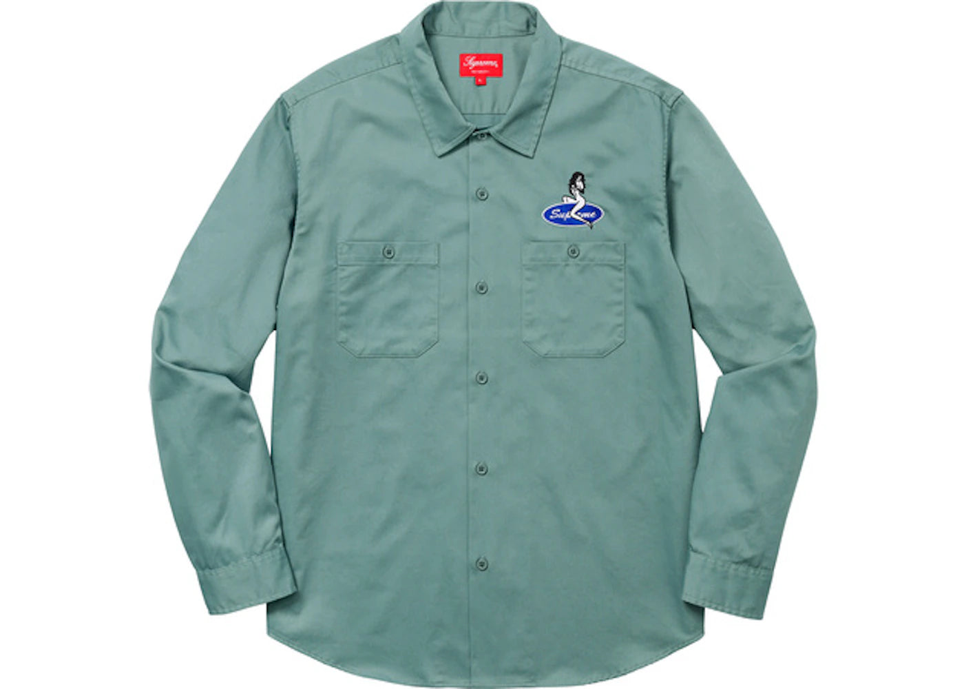 Supreme Pin Up Work Shirt Dusty Green