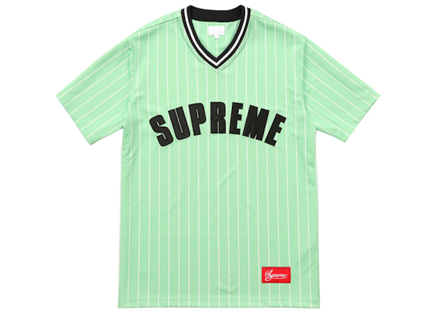 Supreme Pinstripe Baseball Jersey Mint