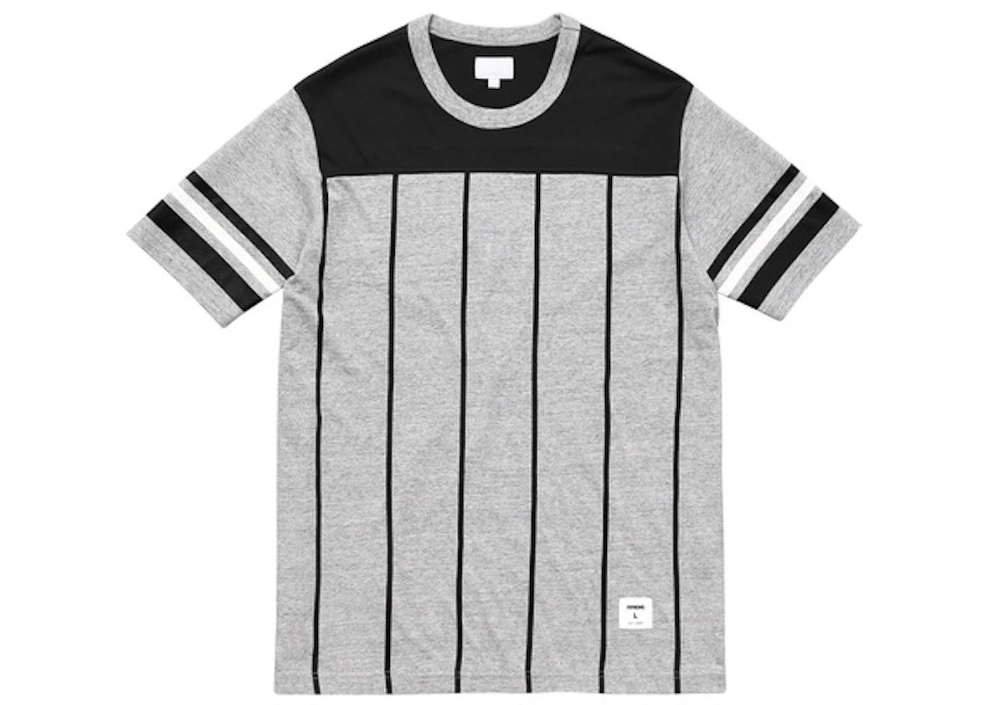 Supreme Pinstripe SS Football Top Heather Grey