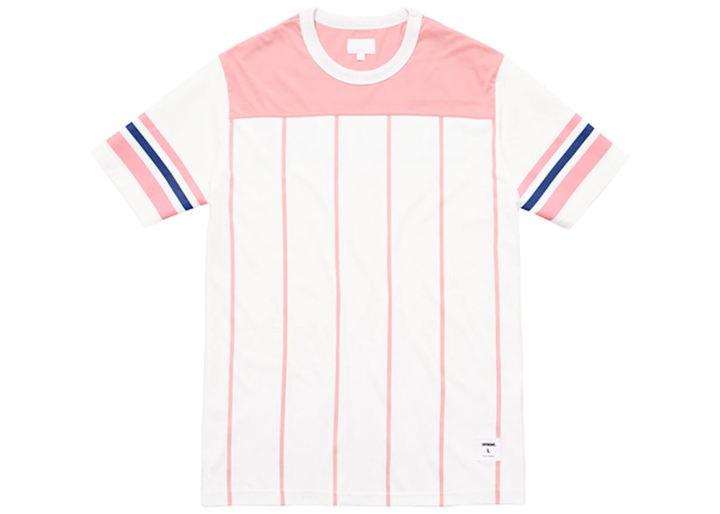 Supreme Pinstripe SS Football Top Pink