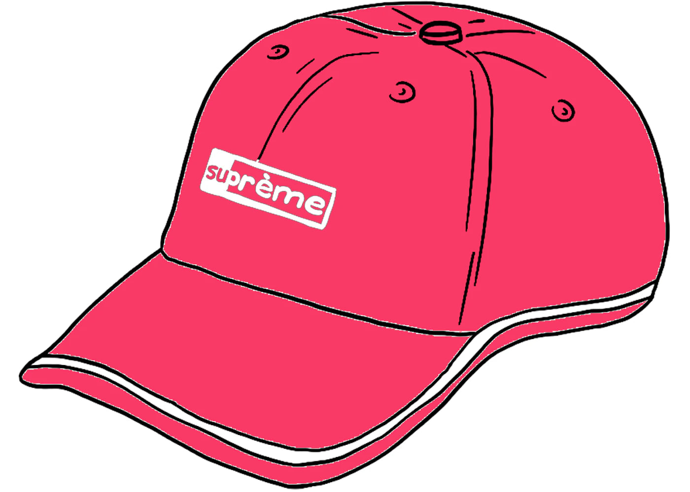 Supreme Piping 6-Panel Pink