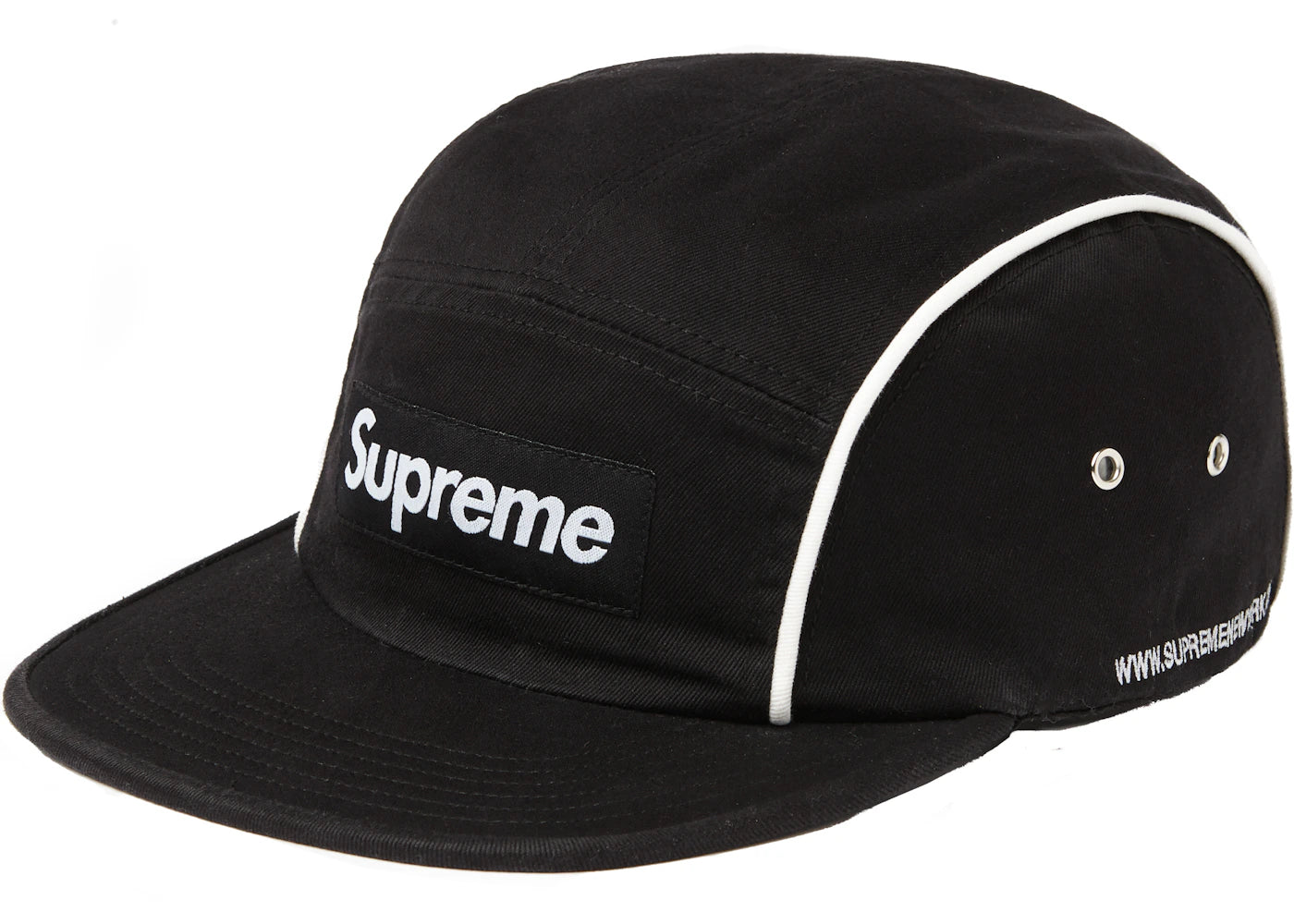 Supreme Piping Camp Cap Black